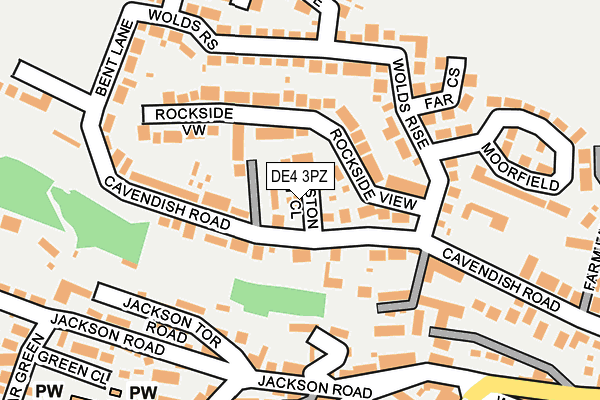 DE4 3PZ map - OS OpenMap – Local (Ordnance Survey)