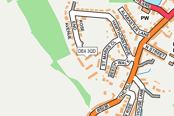 DE4 3QD map - OS OpenMap – Local (Ordnance Survey)