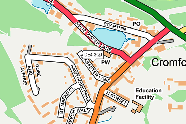 DE4 3QJ map - OS OpenMap – Local (Ordnance Survey)