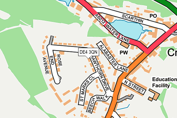 DE4 3QN map - OS OpenMap – Local (Ordnance Survey)