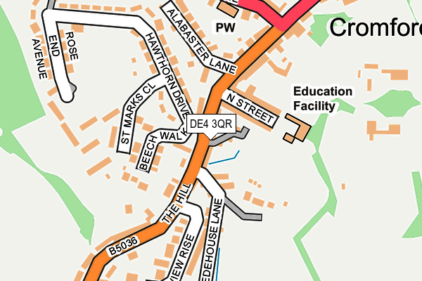 DE4 3QR map - OS OpenMap – Local (Ordnance Survey)