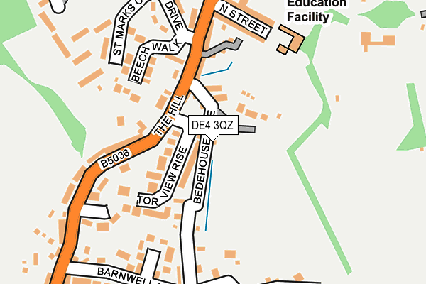 DE4 3QZ map - OS OpenMap – Local (Ordnance Survey)