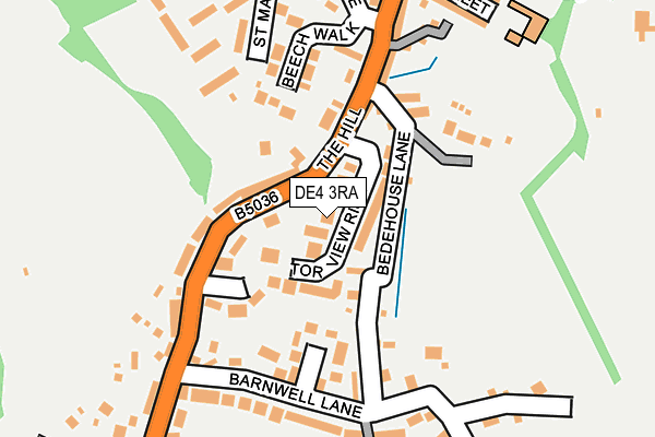 DE4 3RA map - OS OpenMap – Local (Ordnance Survey)