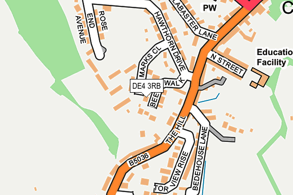 DE4 3RB map - OS OpenMap – Local (Ordnance Survey)