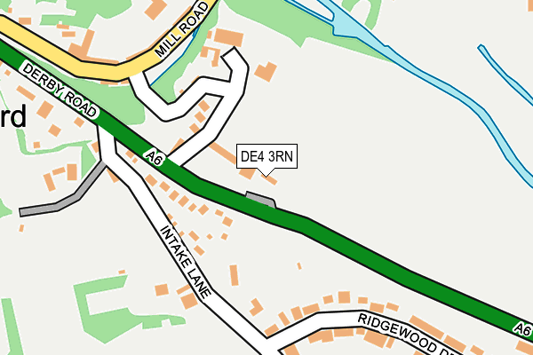 DE4 3RN map - OS OpenMap – Local (Ordnance Survey)