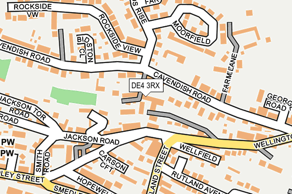 DE4 3RX map - OS OpenMap – Local (Ordnance Survey)