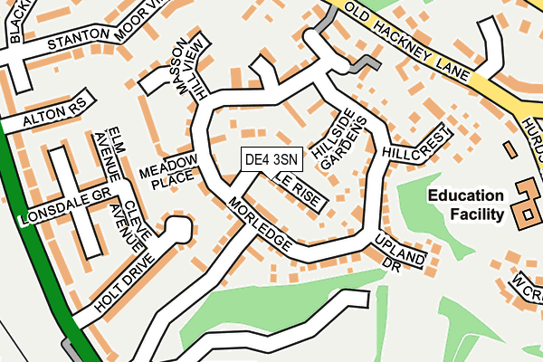 DE4 3SN map - OS OpenMap – Local (Ordnance Survey)