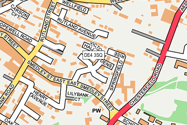 DE4 3SQ map - OS OpenMap – Local (Ordnance Survey)