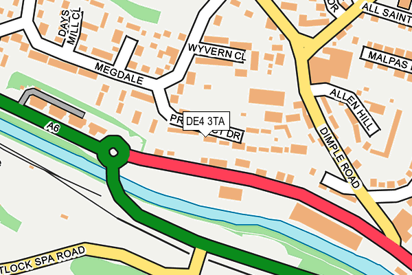 DE4 3TA map - OS OpenMap – Local (Ordnance Survey)