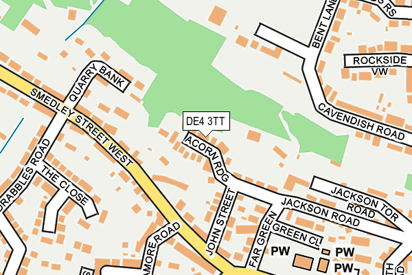 DE4 3TT map - OS OpenMap – Local (Ordnance Survey)