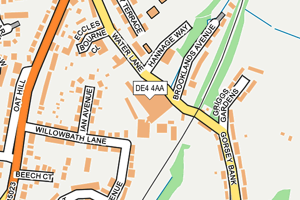 DE4 4AA map - OS OpenMap – Local (Ordnance Survey)