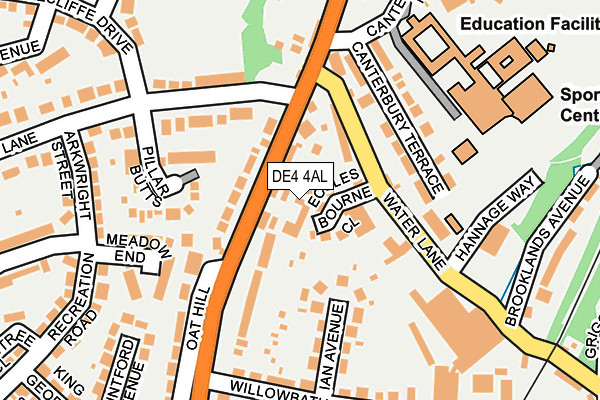 DE4 4AL map - OS OpenMap – Local (Ordnance Survey)