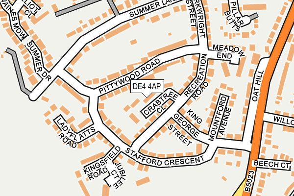 DE4 4AP map - OS OpenMap – Local (Ordnance Survey)