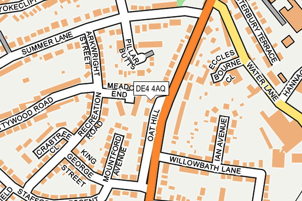 DE4 4AQ map - OS OpenMap – Local (Ordnance Survey)