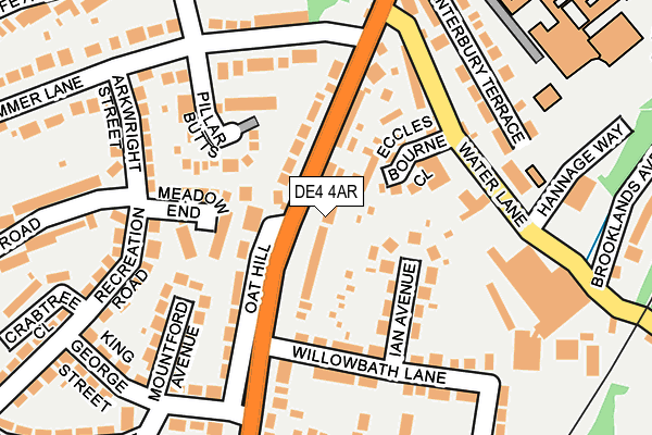 DE4 4AR map - OS OpenMap – Local (Ordnance Survey)