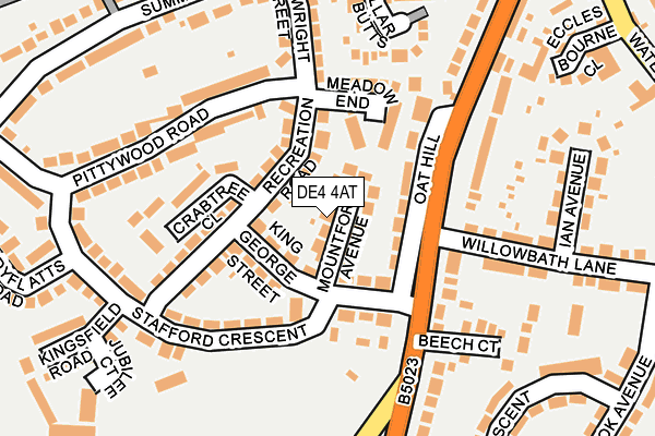 DE4 4AT map - OS OpenMap – Local (Ordnance Survey)