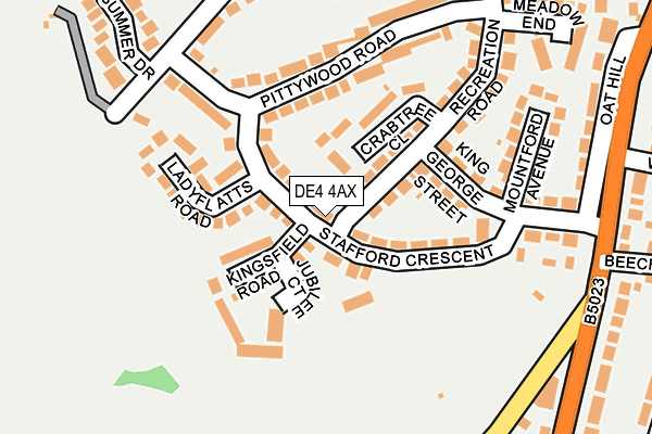 DE4 4AX map - OS OpenMap – Local (Ordnance Survey)