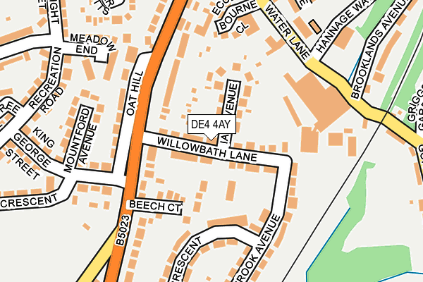 DE4 4AY map - OS OpenMap – Local (Ordnance Survey)