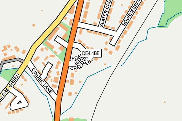 DE4 4BE map - OS OpenMap – Local (Ordnance Survey)