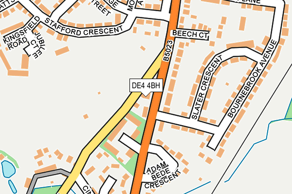 DE4 4BH map - OS OpenMap – Local (Ordnance Survey)