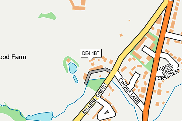 DE4 4BT map - OS OpenMap – Local (Ordnance Survey)