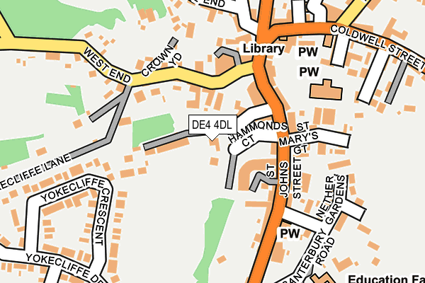 DE4 4DL map - OS OpenMap – Local (Ordnance Survey)