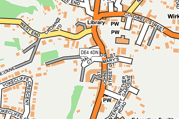 DE4 4DN map - OS OpenMap – Local (Ordnance Survey)
