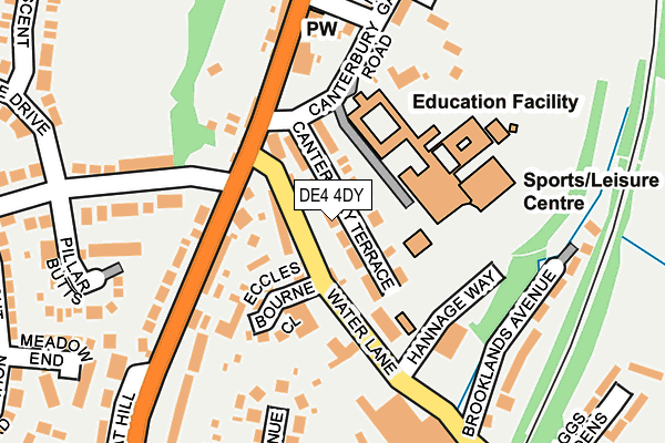 DE4 4DY map - OS OpenMap – Local (Ordnance Survey)