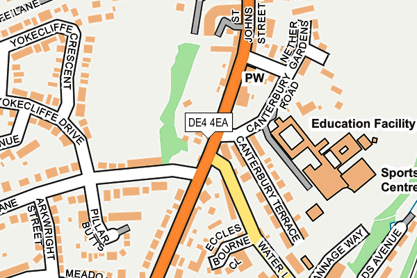 DE4 4EA map - OS OpenMap – Local (Ordnance Survey)