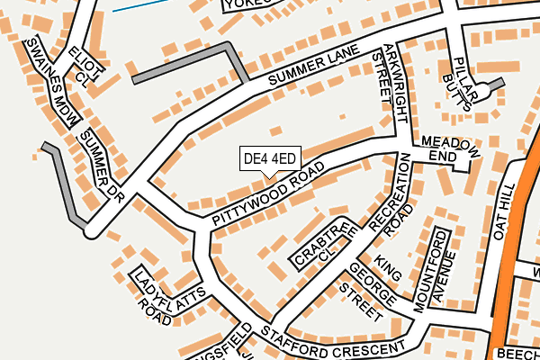 DE4 4ED map - OS OpenMap – Local (Ordnance Survey)