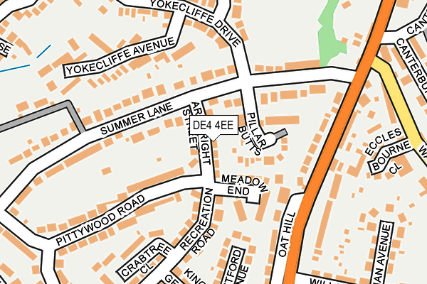 DE4 4EE map - OS OpenMap – Local (Ordnance Survey)