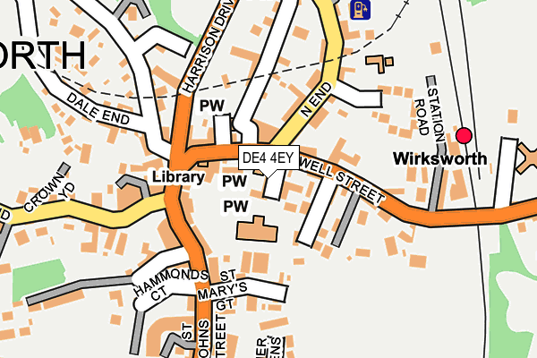 DE4 4EY map - OS OpenMap – Local (Ordnance Survey)