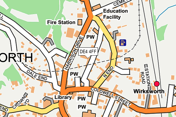 DE4 4FF map - OS OpenMap – Local (Ordnance Survey)