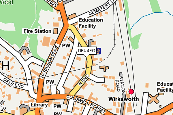 Map of HAARLEM OF WIRKSWORTH LIMITED at local scale