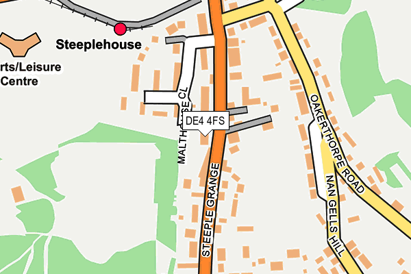 DE4 4FS map - OS OpenMap – Local (Ordnance Survey)