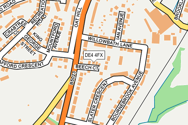 DE4 4FX map - OS OpenMap – Local (Ordnance Survey)