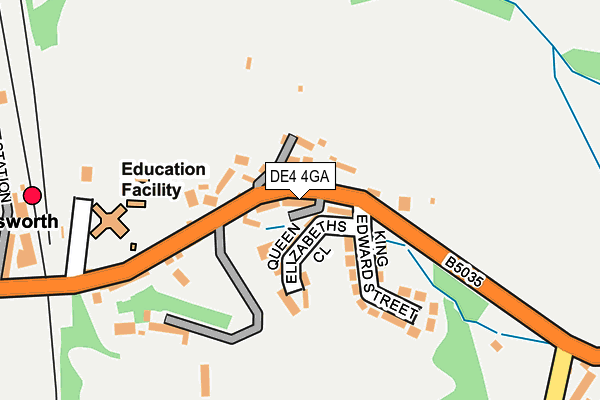DE4 4GA map - OS OpenMap – Local (Ordnance Survey)