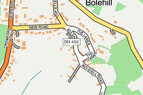 DE4 4GQ map - OS OpenMap – Local (Ordnance Survey)