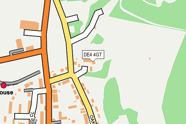 DE4 4GT map - OS OpenMap – Local (Ordnance Survey)