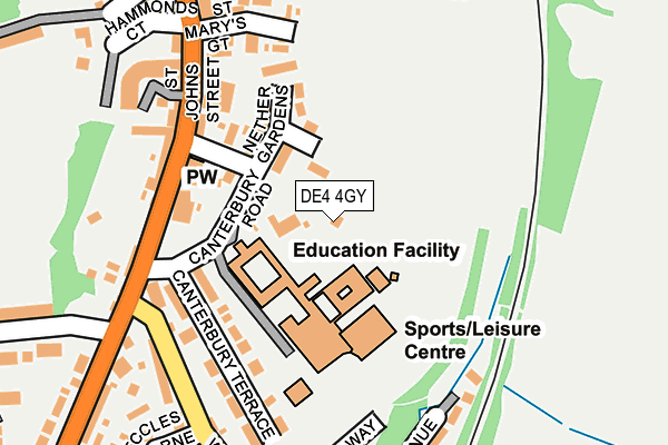 DE4 4GY map - OS OpenMap – Local (Ordnance Survey)