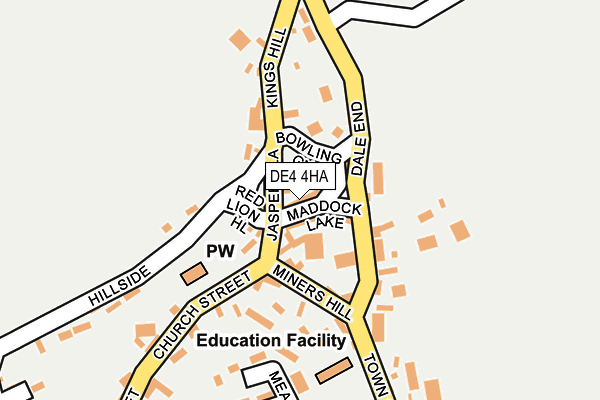 DE4 4HA map - OS OpenMap – Local (Ordnance Survey)