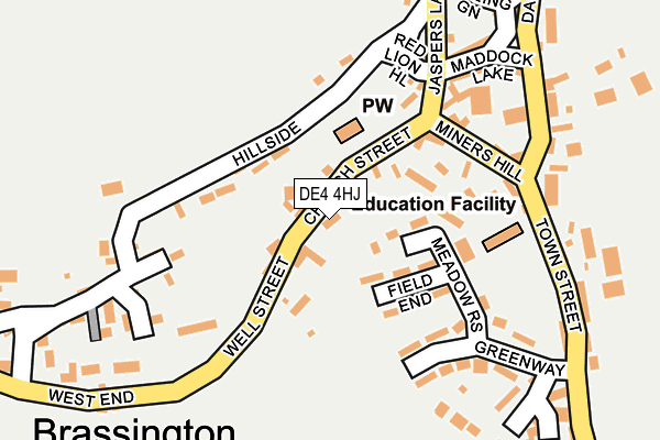 DE4 4HJ map - OS OpenMap – Local (Ordnance Survey)