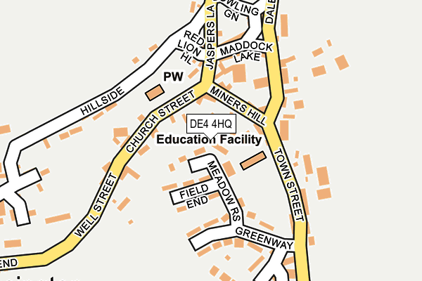 DE4 4HQ map - OS OpenMap – Local (Ordnance Survey)