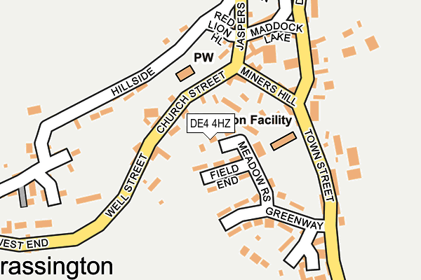 DE4 4HZ map - OS OpenMap – Local (Ordnance Survey)