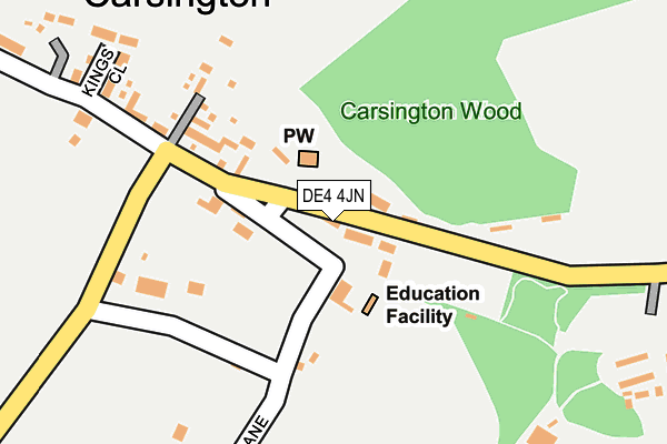 DE4 4JN map - OS OpenMap – Local (Ordnance Survey)