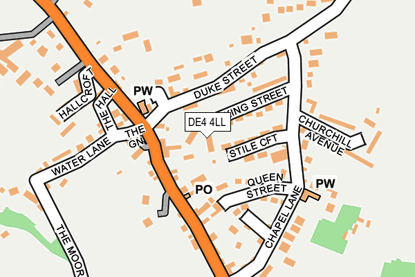 DE4 4LL map - OS OpenMap – Local (Ordnance Survey)