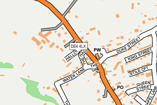 DE4 4LX map - OS OpenMap – Local (Ordnance Survey)