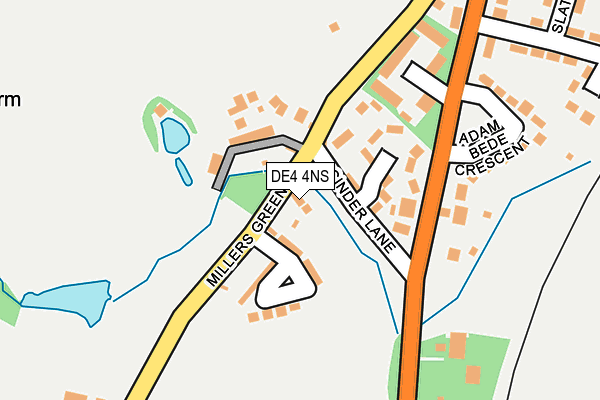 DE4 4NS map - OS OpenMap – Local (Ordnance Survey)