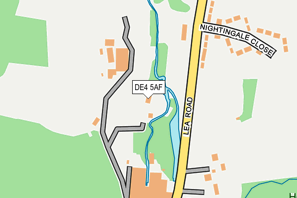 DE4 5AF map - OS OpenMap – Local (Ordnance Survey)