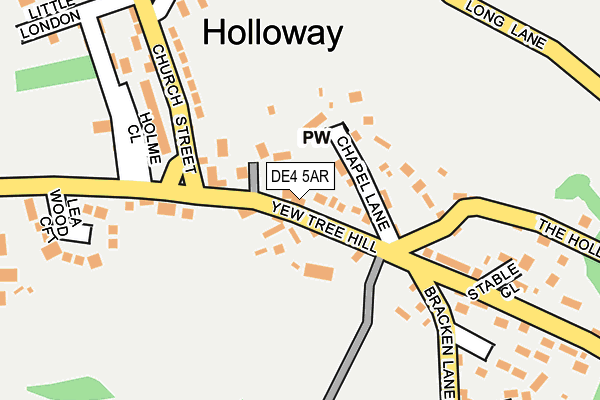 Map of HOLLOWAY COMMUNITY SHOP CIC at local scale